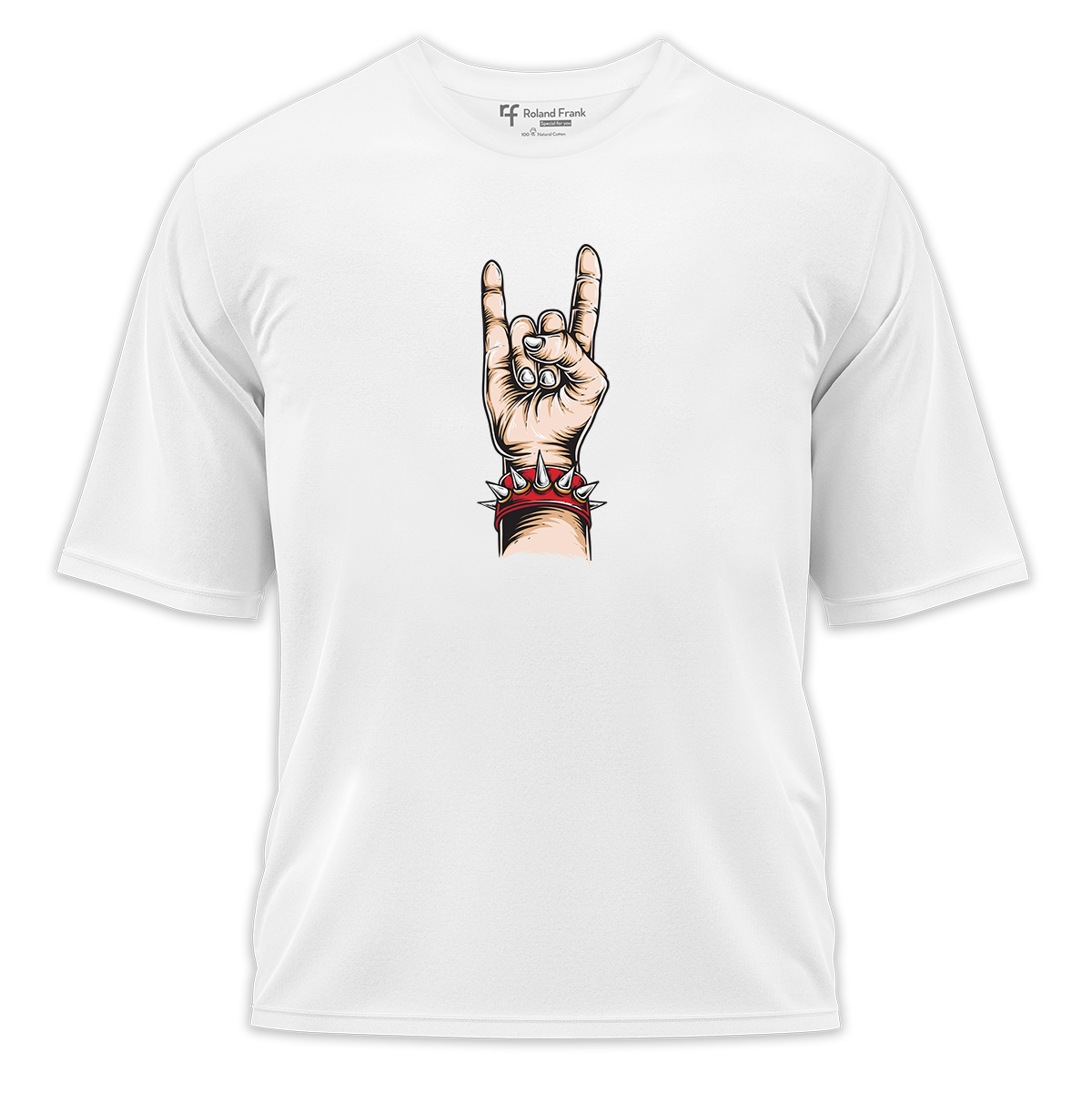 Rock & Roll Baskılı Oversize Tişört