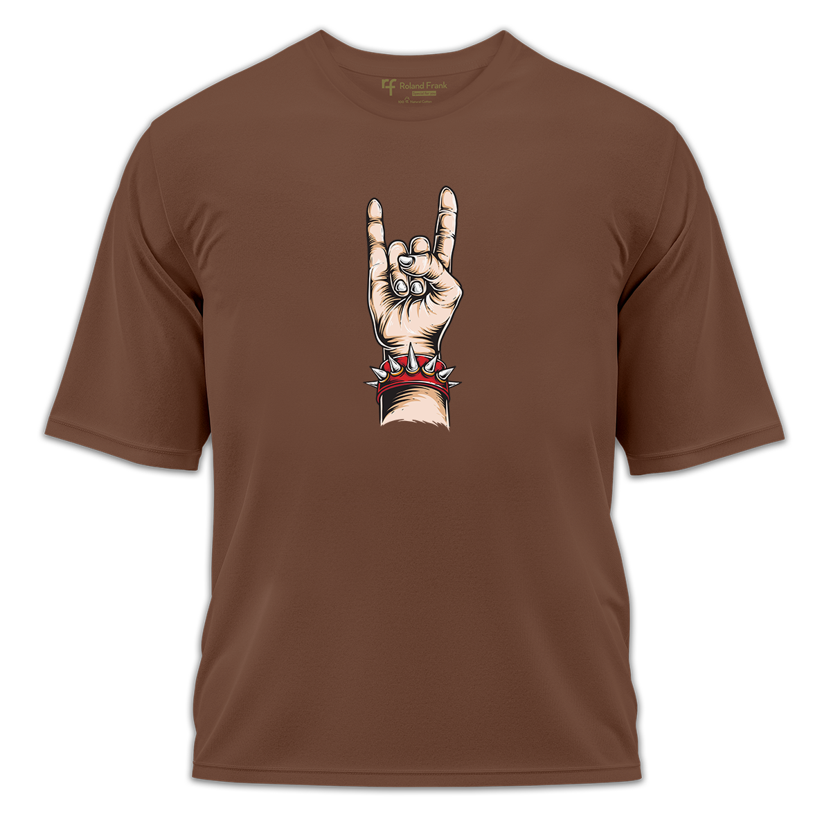 Rock & Roll Baskılı Oversize Tişört