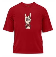 Rock & Roll Baskılı Oversize Tişört