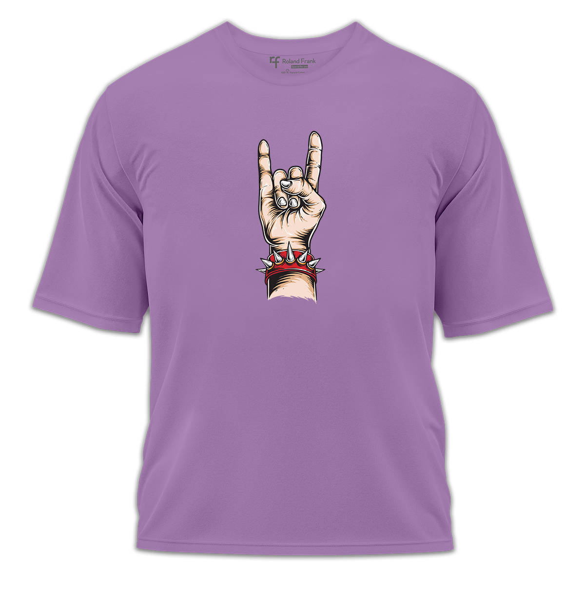 Rock & Roll Baskılı Oversize Tişört
