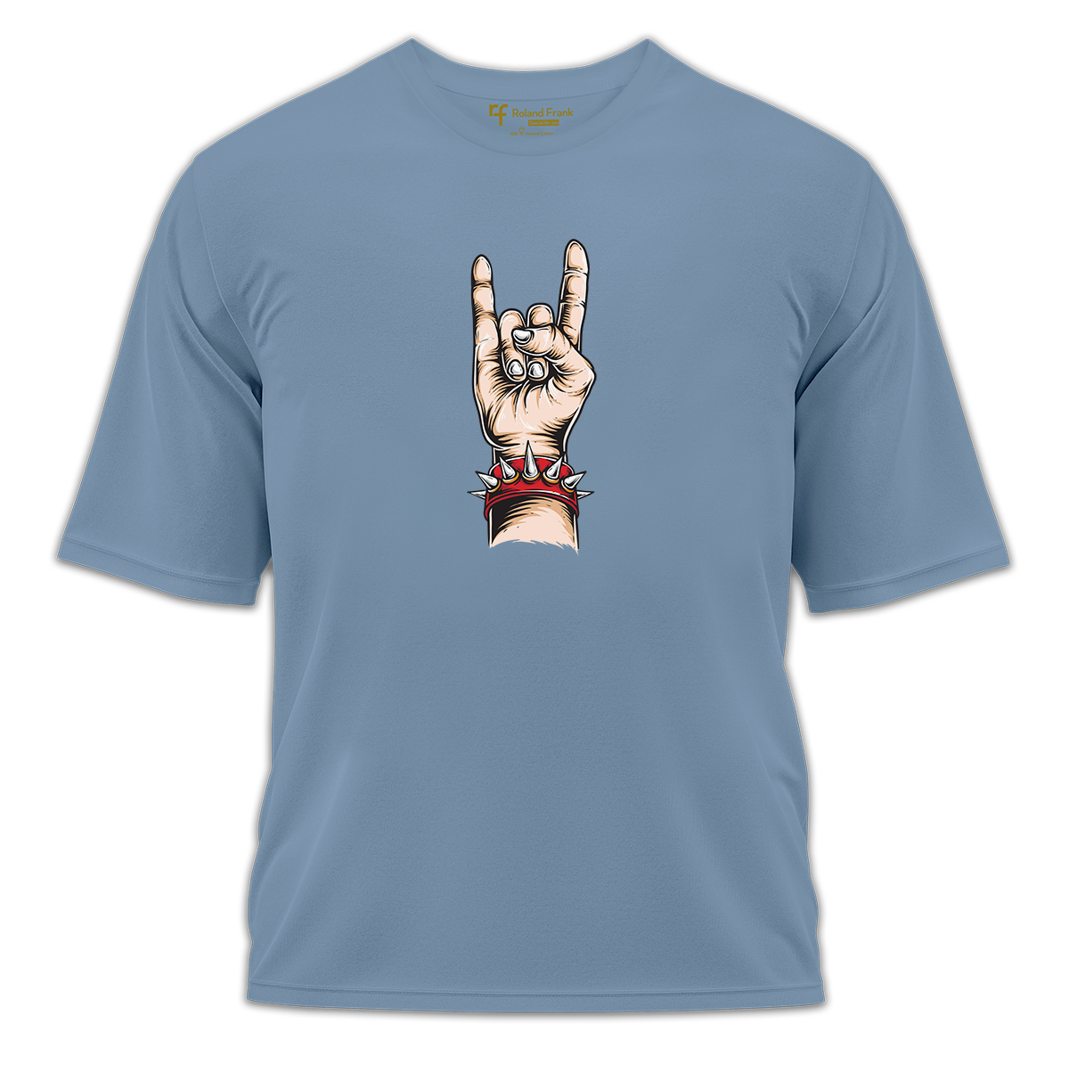 Rock & Roll Baskılı Oversize Tişört