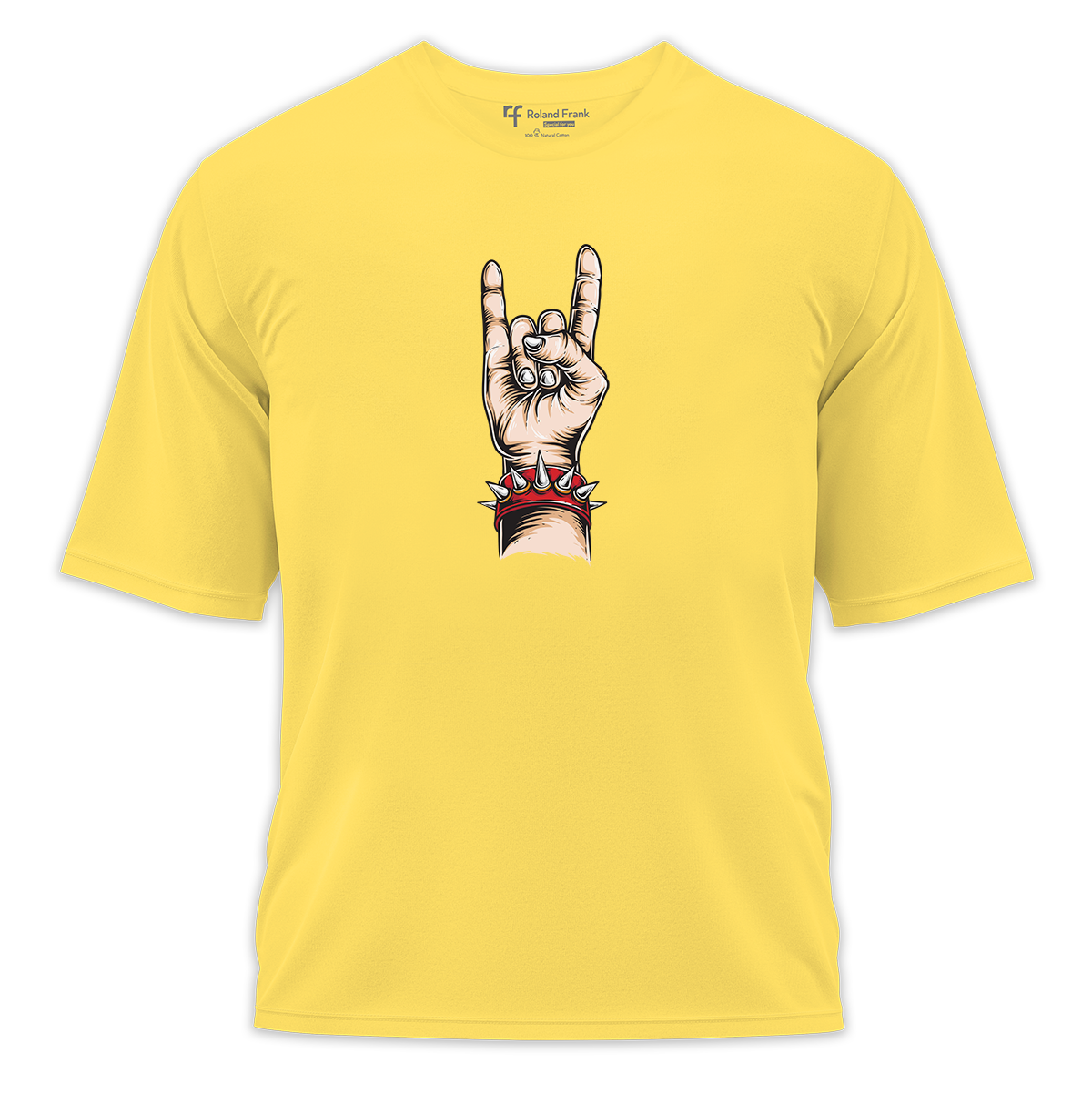 Rock & Roll Baskılı Oversize Tişört
