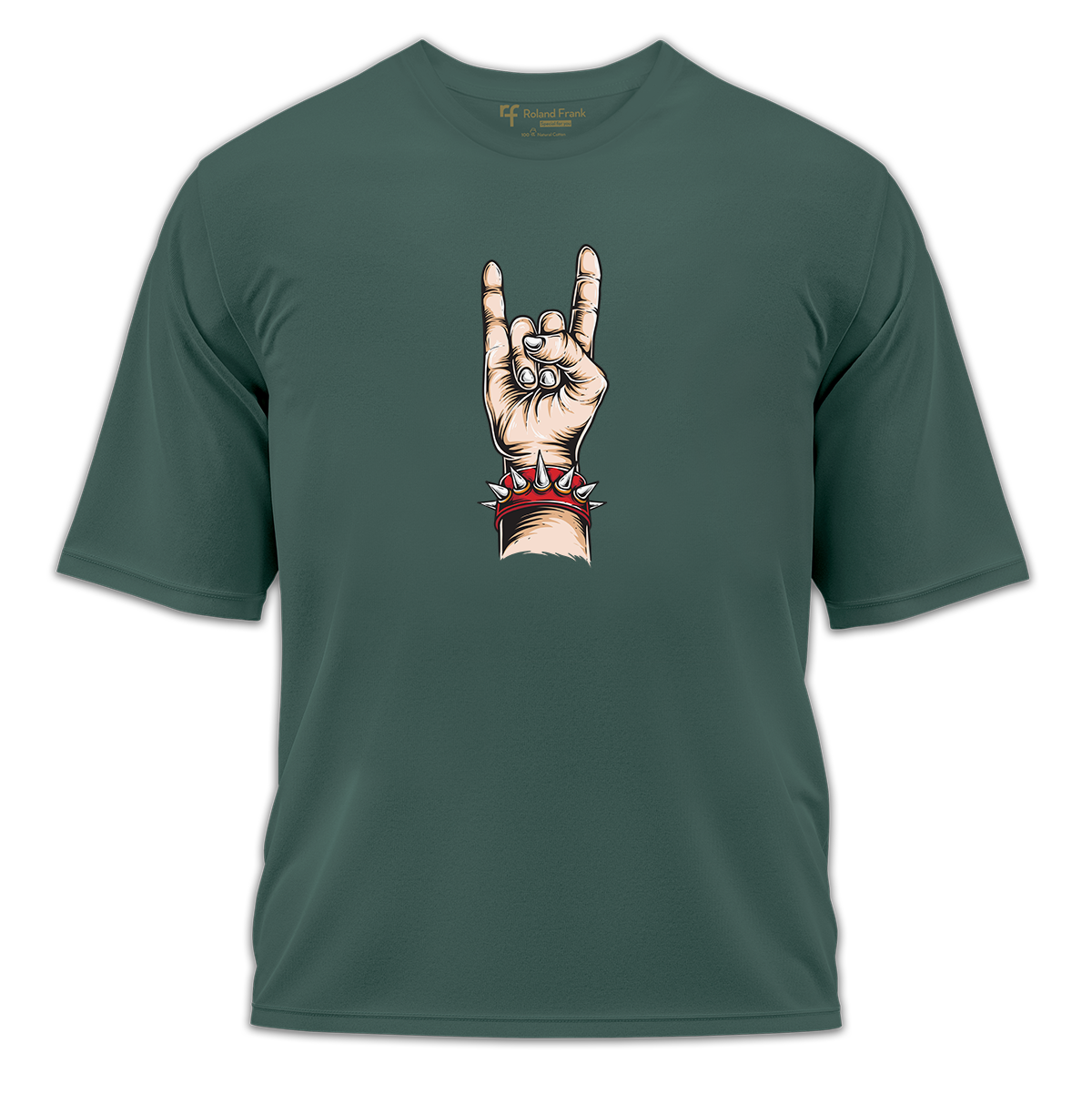 Rock & Roll Baskılı Oversize Tişört