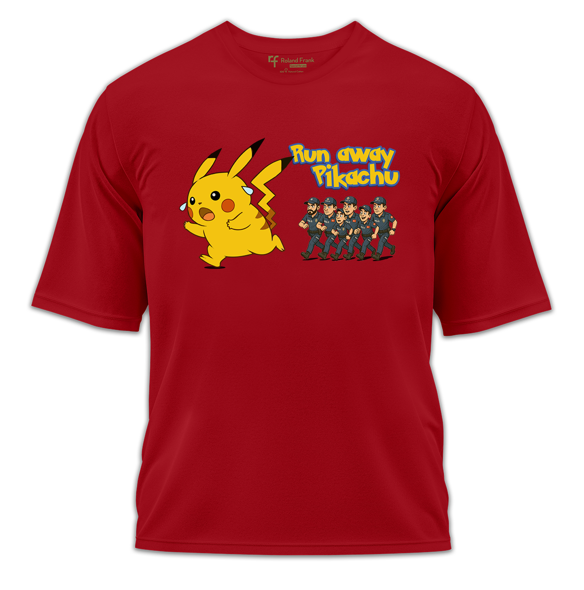 Run Away Pikachu Baskılı Oversize Tişört