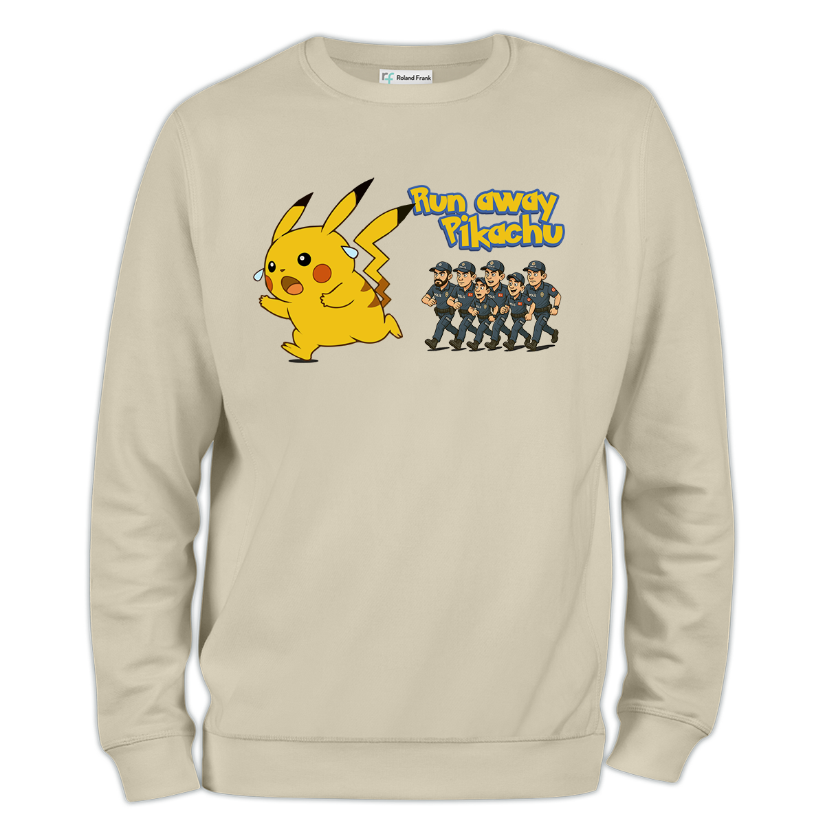 Run Away Pikachu Baskılı Regular Sweatshirt