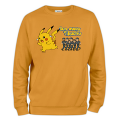 Run Away Pikachu Baskılı Regular Sweatshirt