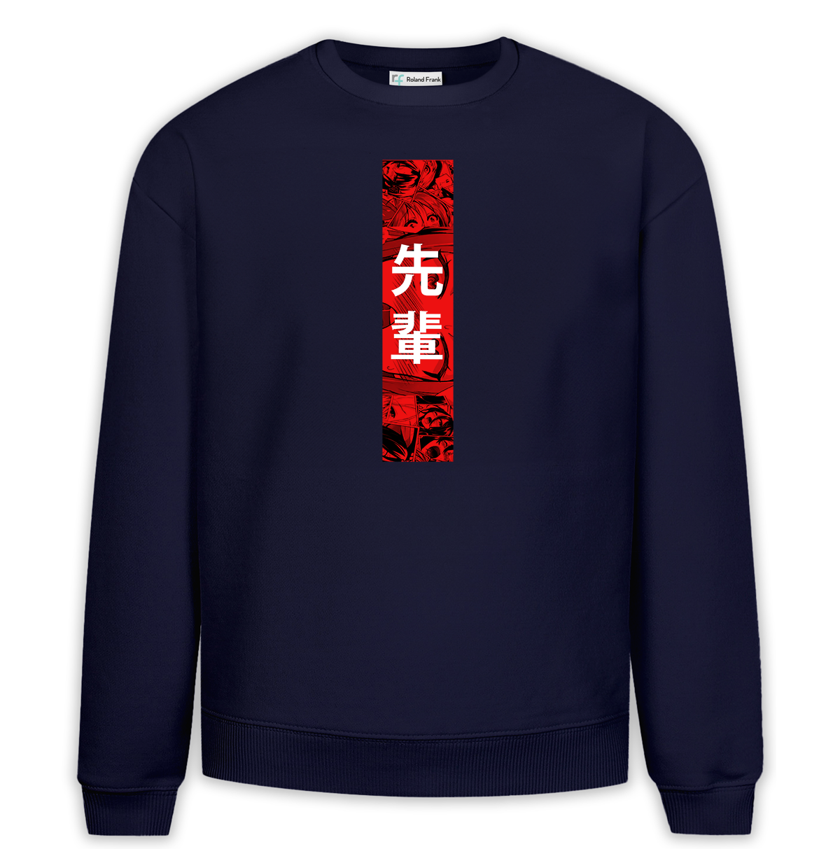 Senpai Baskılı Premium Oversize Sweatshirt